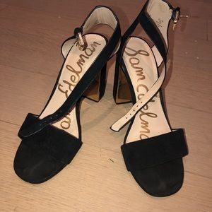 Sam Edelman black and gold Yaro heels
